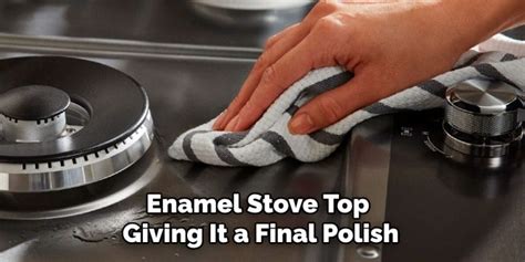 how to clean enamel stove top